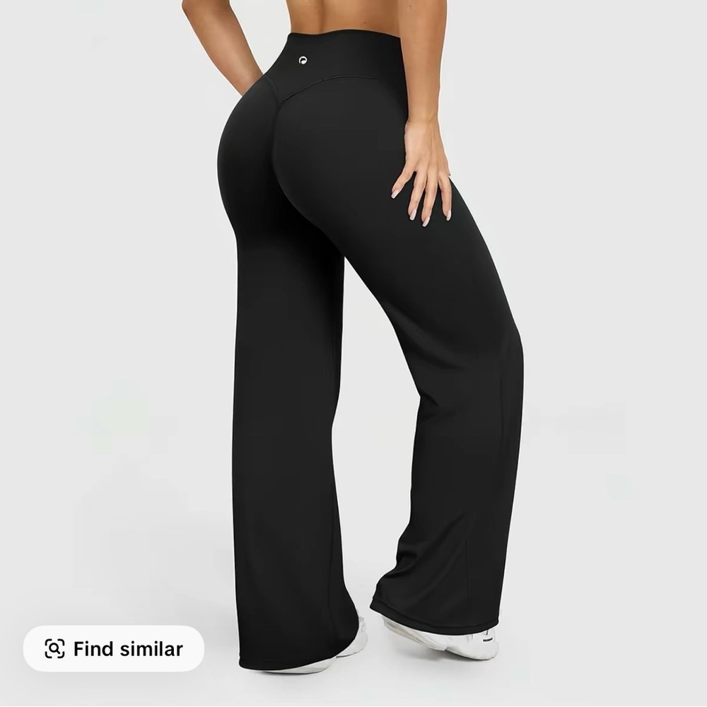 OQQ Womens Casual Straight Leg Pants, High Waisted and Loose Fitting.